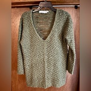 ASTR the Label Women's Sweater Lace Back Green 3/4 Sleeve XS New Without Tags